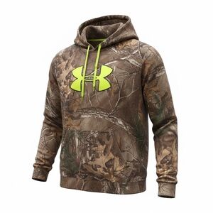 NWT Under Armour Scent Control Armour Fleece Camo Hoodie Realtree Pattern Men LG